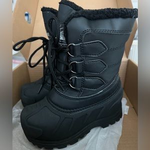Itasca kids black 3m insulated snow boots sz 11